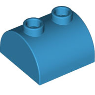 Lego kostka (kostička) 2x2 půlkulatá nahoře, azurová tmavá (6307482)